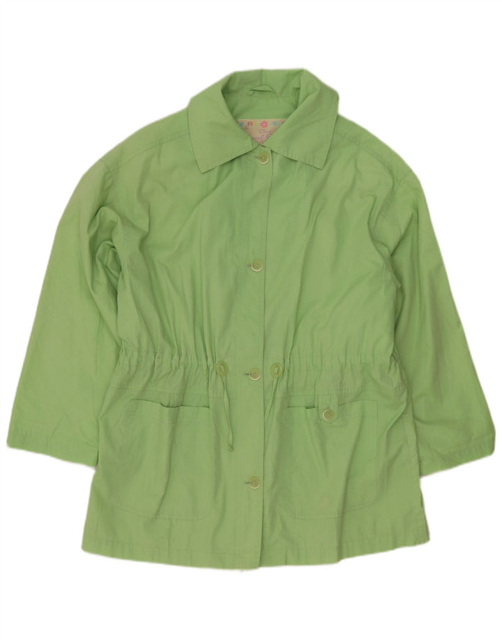Vintage Womens Utility Jacket UK 16 Large Green Polyester