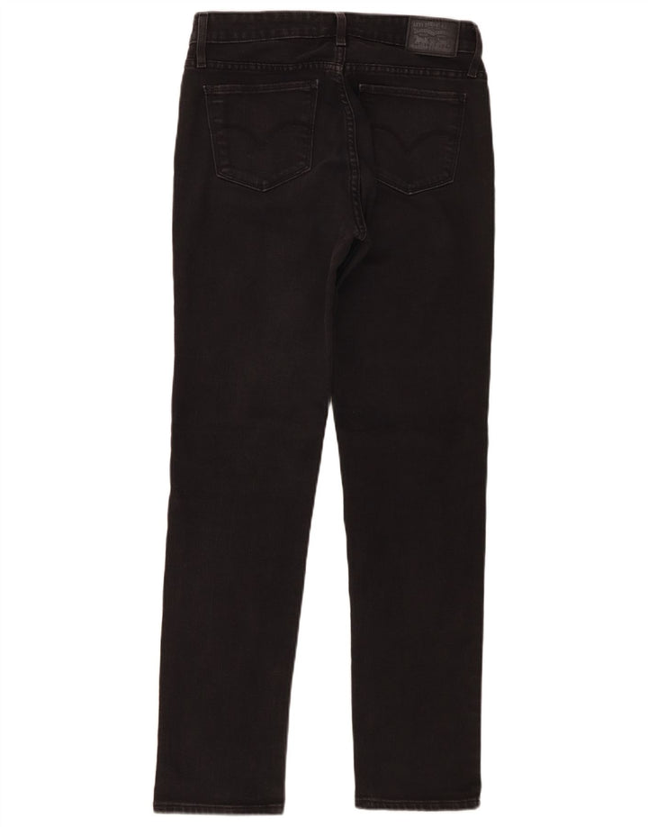 Levi's Womens 712 Slim Jeans W28 L30 Black Cotton