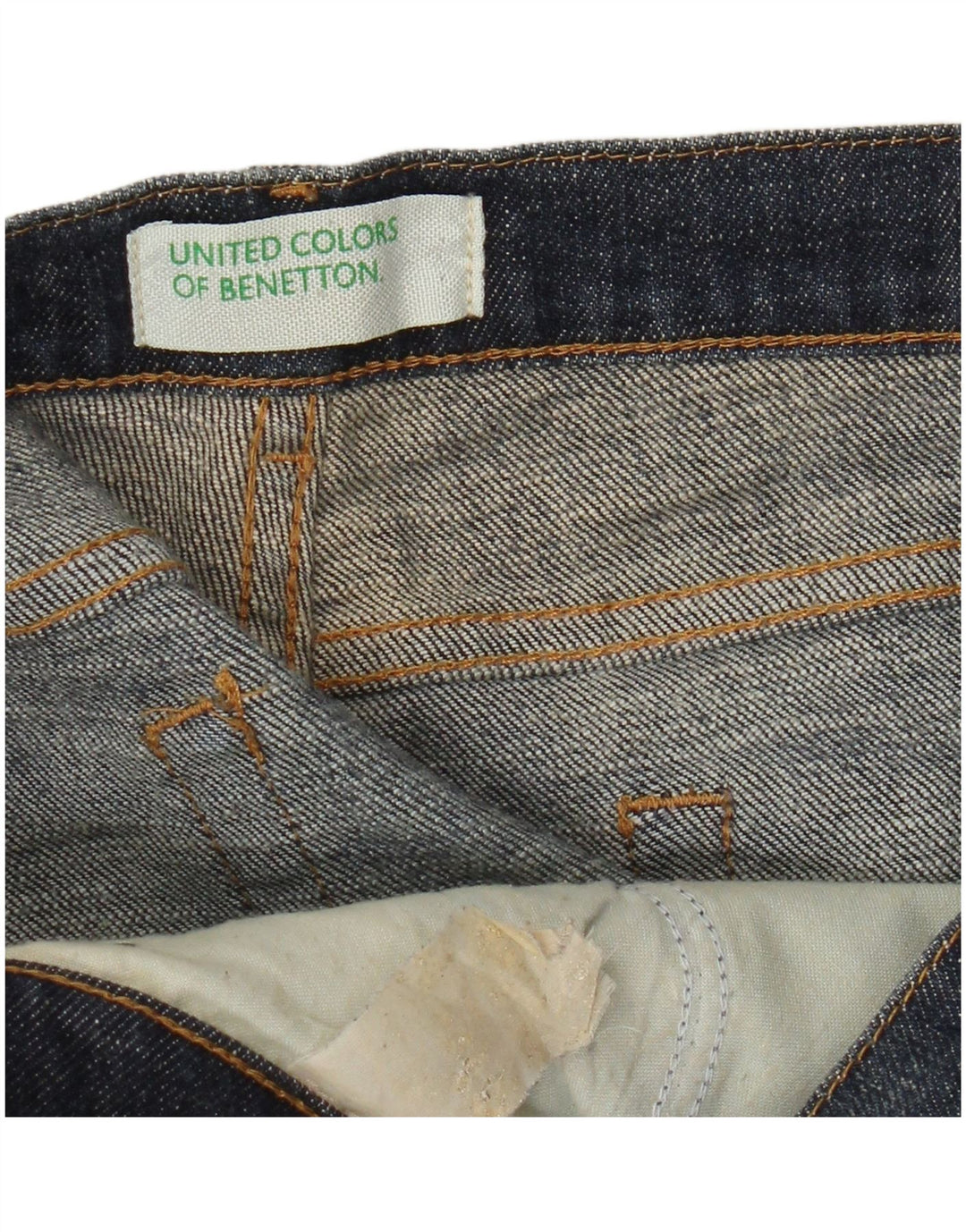 Benetton Womens Cropped Jeans W32 L25 Blue