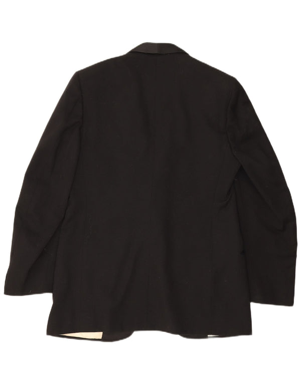 Vintage Mens 1 Button Blazer Jacket UK 40 Large Black