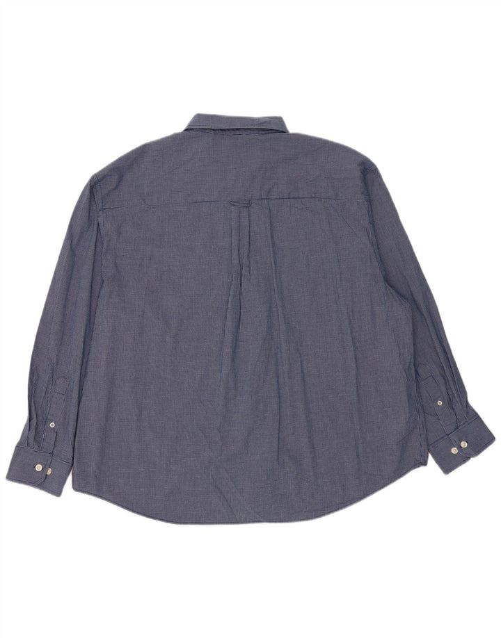 Izod Mens Loose Fit Shirt 2XL Blue Check Cotton Classic