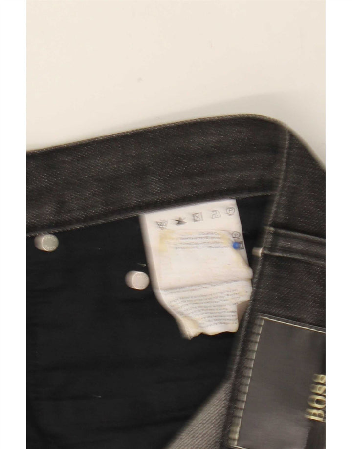 Hugo Boss Mens Straight Jeans W38 L26 Black Cotton
