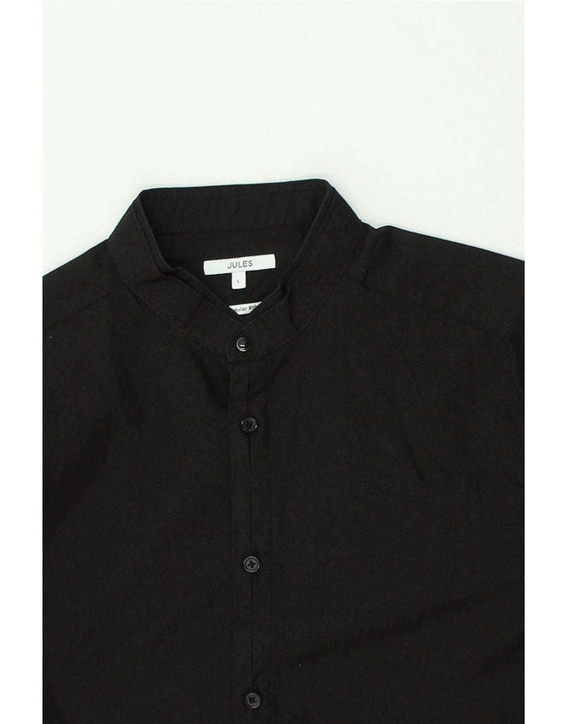 JULES Mens Regular Fit Shirt Large Black Cotton | Vintage Jules | Thrift | Second-Hand Jules | Used Clothing | Messina Hembry 