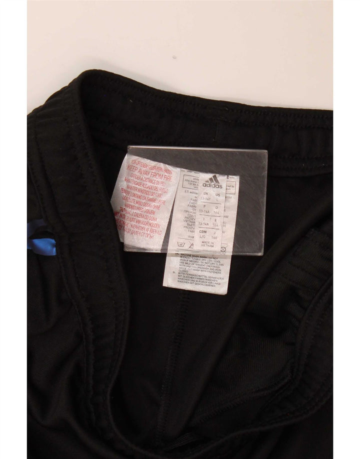 Adidas Boys Climacool Tracksuit Trousers 13-14 Years Black Polyester