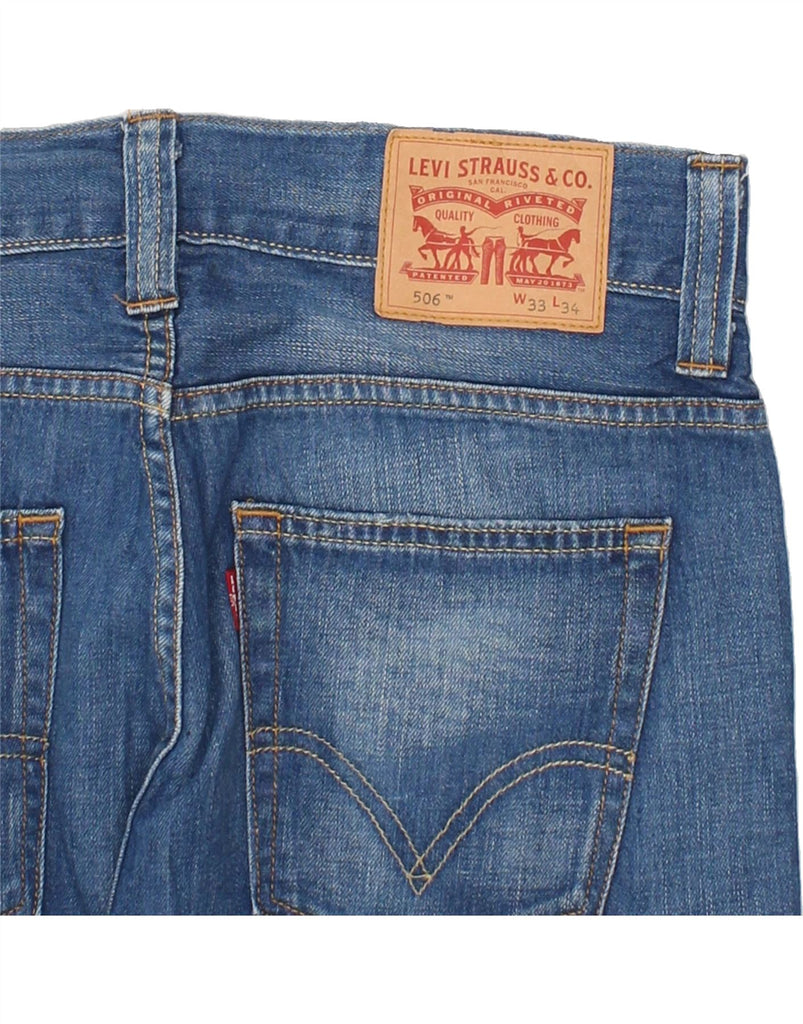 LEVI'S Mens 506 Straight Jeans W33 L26 Blue Cotton | Vintage Levi's | Thrift | Second-Hand Levi's | Used Clothing | Messina Hembry 