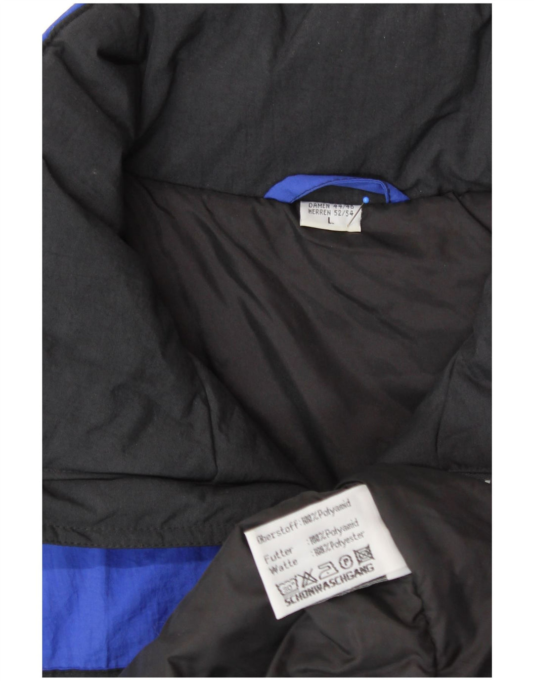 VINTAGE Mens Hooded Ski Jacket UK 40 Large Blue Polyamide