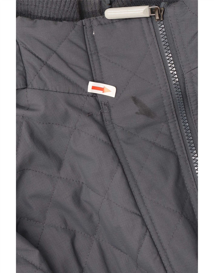 Superdry Womens Windcheater Hooded Windbreaker Jacket UK 40 Large Grey