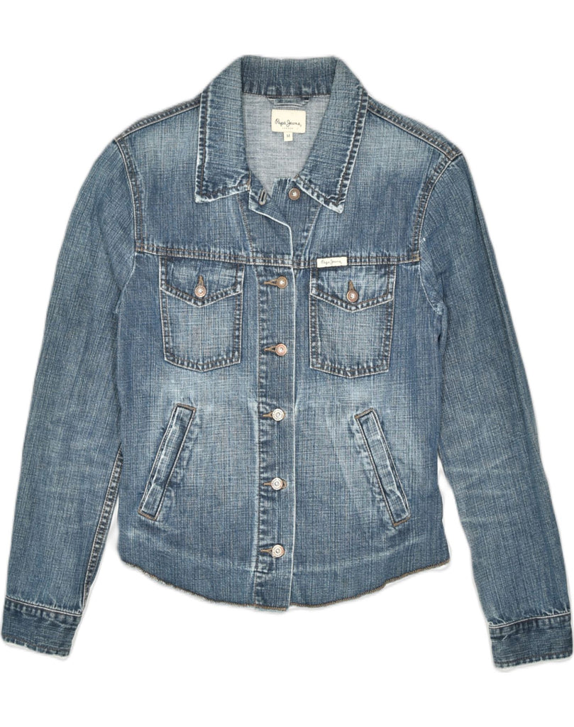 PEPE JEANS Womens Denim Jacket UK 12 Medium Blue Cotton | Vintage PEPE Jeans | Thrift | Second-Hand PEPE Jeans | Used Clothing | Messina Hembry 