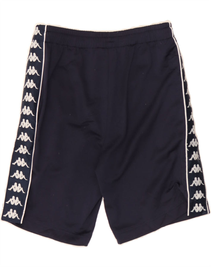KAPPA Boys Graphic Sport Shorts 13-14 Years 2XL Navy Blue Polyester Vintage Kappa and Second-Hand Kappa from Messina Hembry 