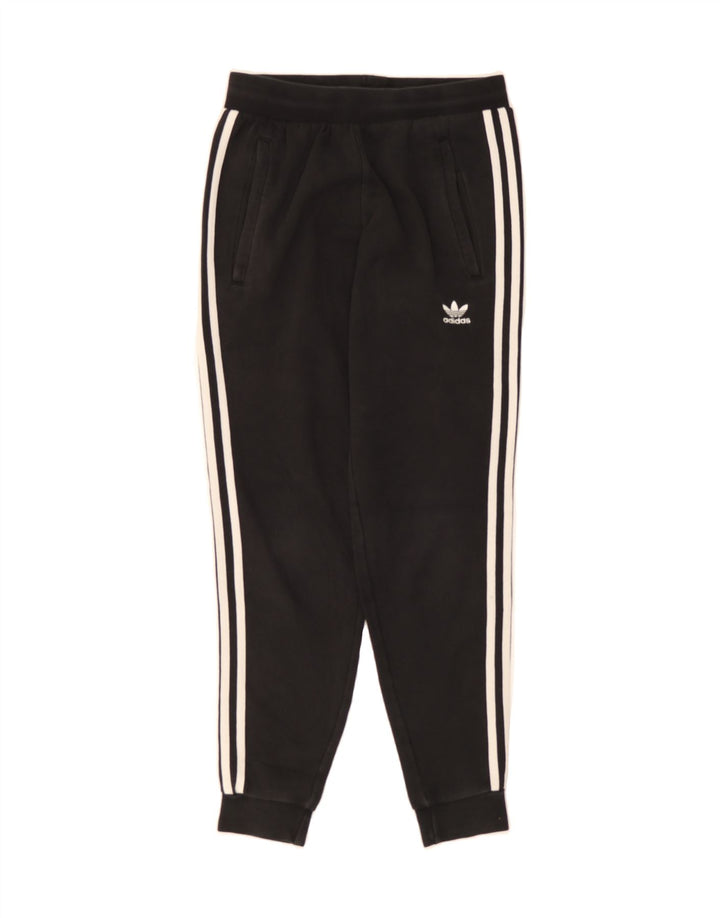 ADIDAS Mens Tracksuit Trousers Joggers Small  Black Cotton Vintage Adidas and Second-Hand Adidas from Messina Hembry 