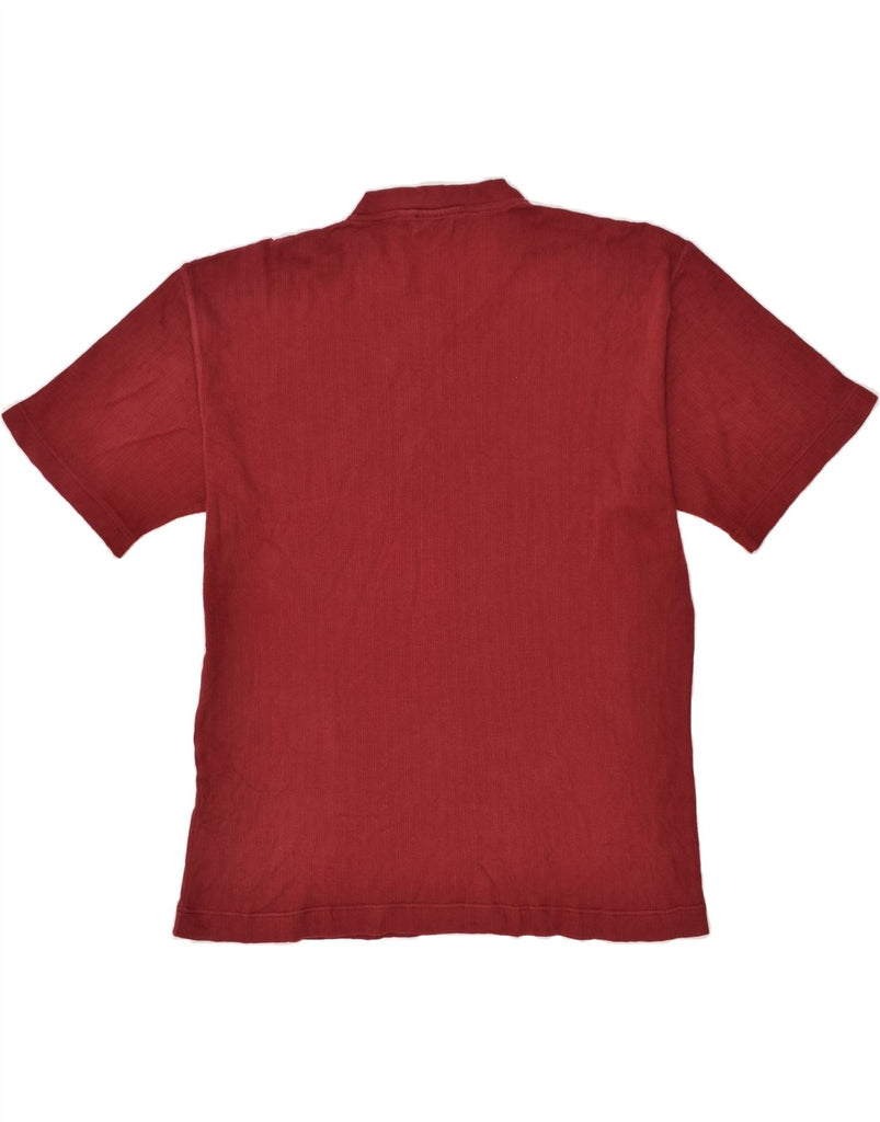 PUMA Mens T-Shirt Top Large Burgundy Cotton | Vintage Puma | Thrift | Second-Hand Puma | Used Clothing | Messina Hembry 