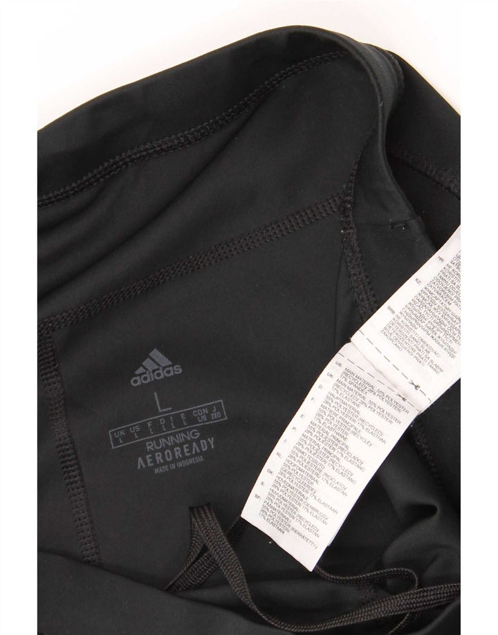 Adidas Womens Aeroready Leggings UK 14 Large Black Polyester