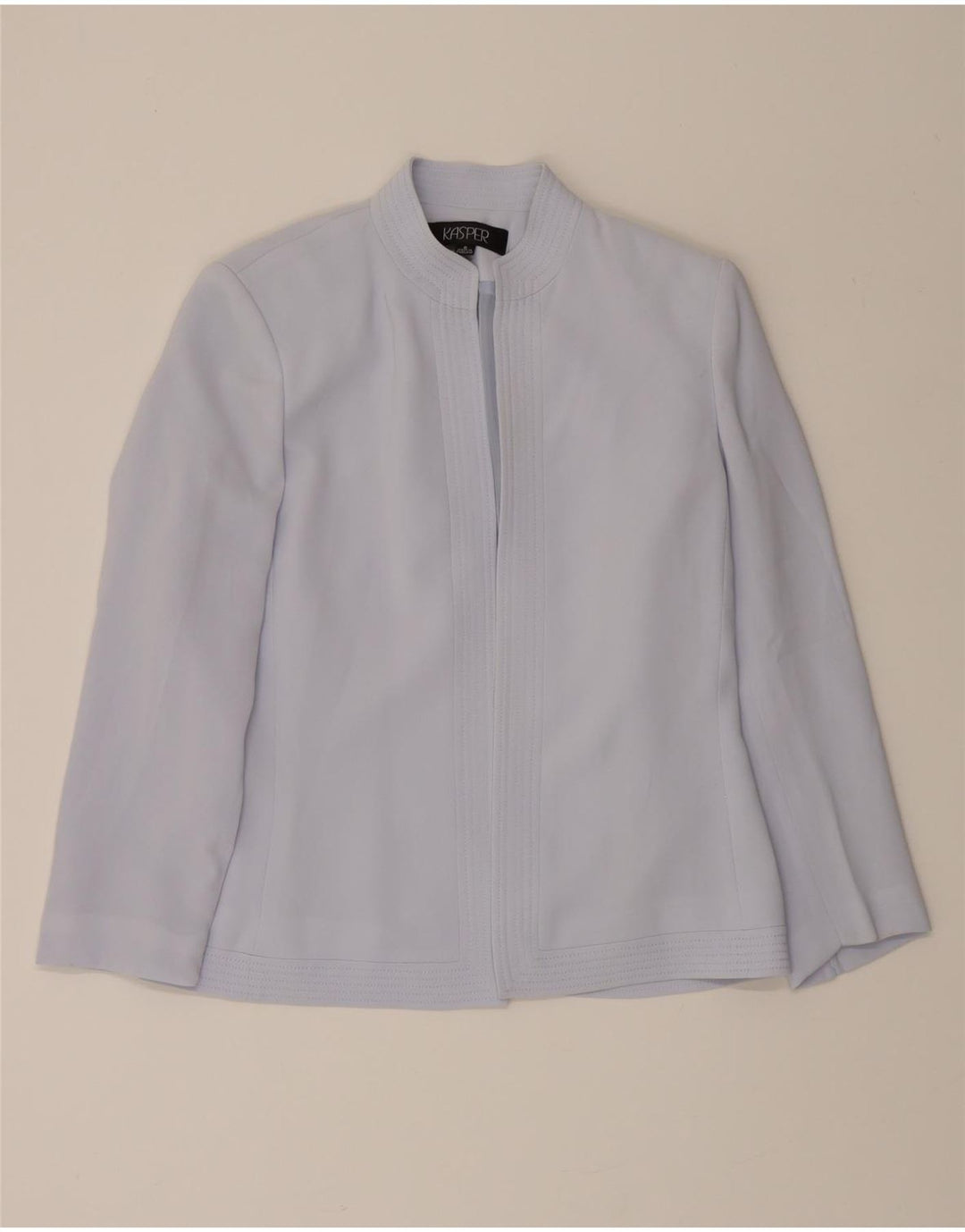 KASPER Womens Cardigan Top US 8 Medium Blue Polyester Vintage Kasper and Second-Hand Kasper from Messina Hembry 