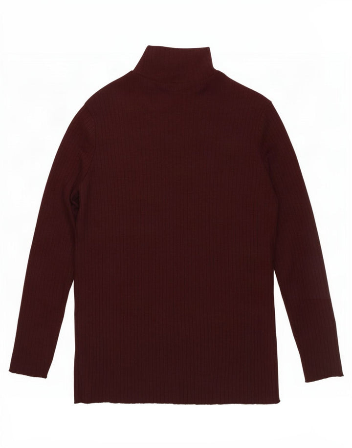 Zara Womens Top Long Sleeve UK 16 Large Brown Polyester