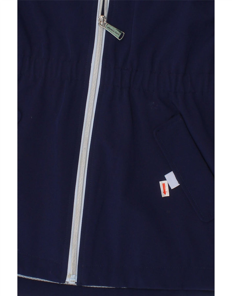 MICHAEL KORS Girls Hooded Rain Jacket 10-11 Years Navy Blue Polyester Vintage Michael Kors and Second-Hand Michael Kors from Messina Hembry 