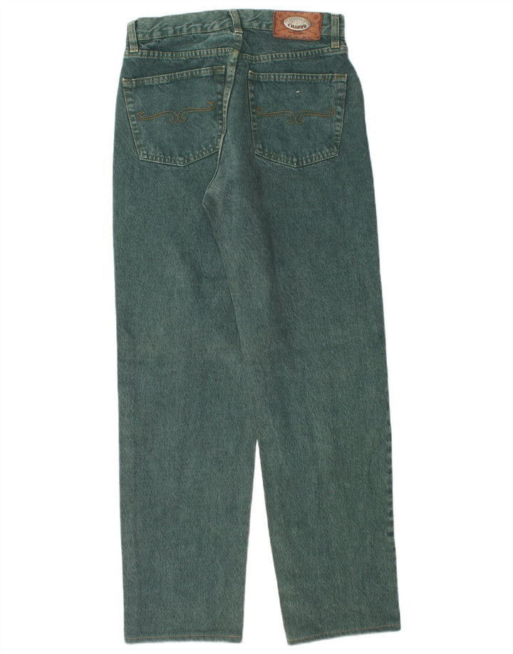 EL CHARRO Womens Straight Jeans W31 L31 Green Cotton