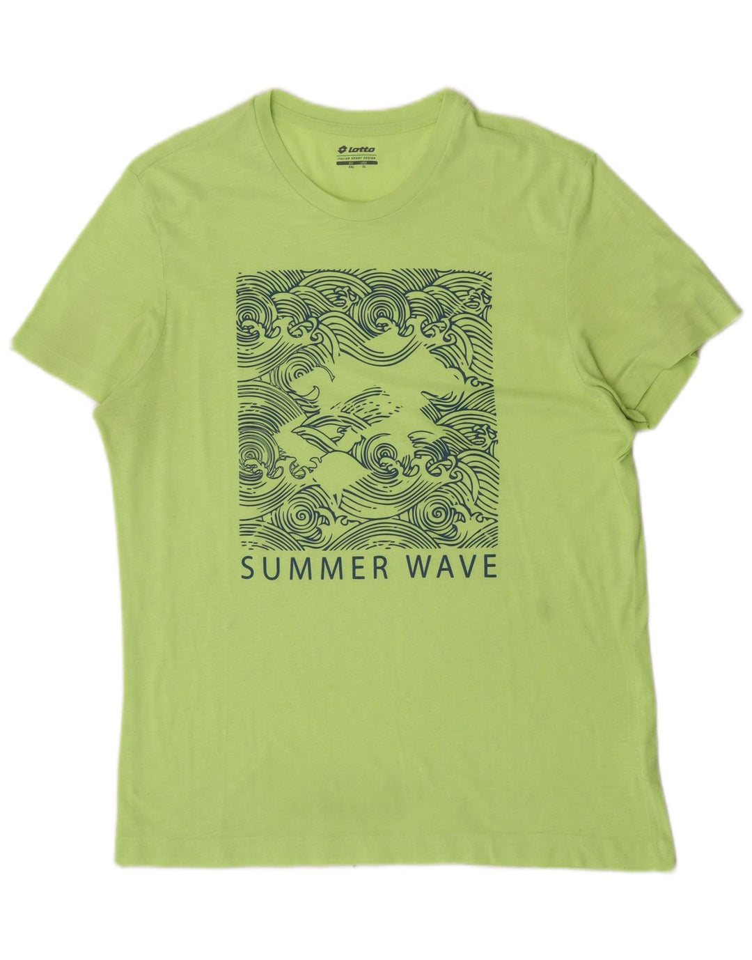 Lotto Mens Graphic T-Shirt Top XL Green Polyester