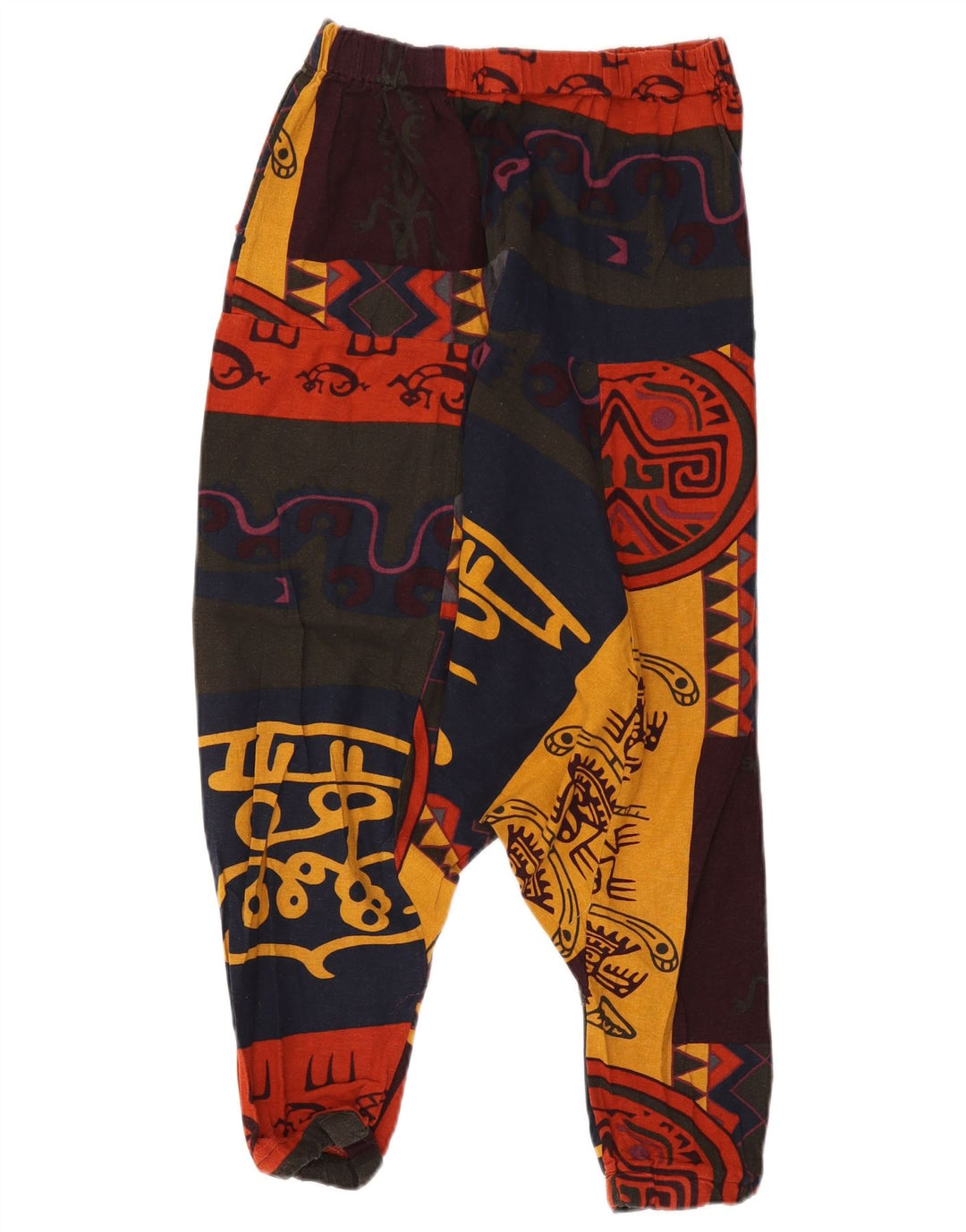 Vintage Womens Harem Trousers Large W32 L19 Multicoloured Patchwork