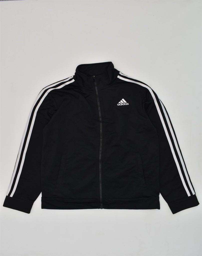 ADIDAS Boys Tracksuit Top Jacket 14-15 Years Large Black Polyester | Vintage Adidas | Thrift | Second-Hand Adidas | Used Clothing | Messina Hembry 