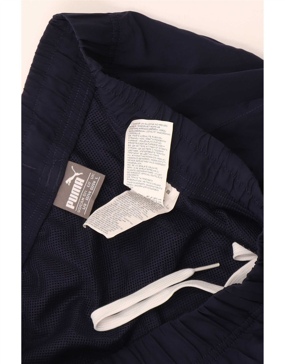 Puma Mens Tracksuit Trousers Joggers Large Navy Blue Polyester