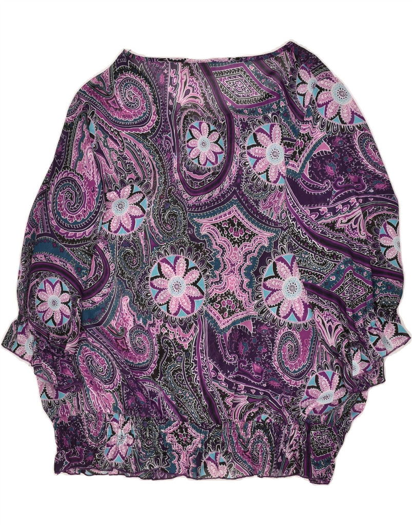 CANDA Womens Blouse Top EU 46 XL Purple Paisley Polyester Vintage Canda and Second-Hand Canda from Messina Hembry 