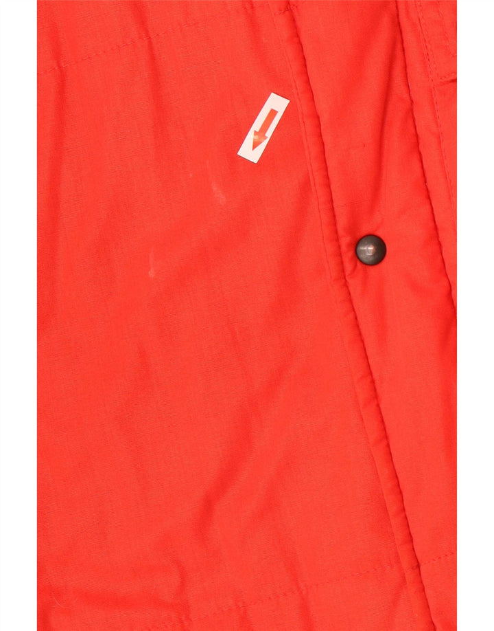 Wrangler Womens Hooded Padded Jacket UK 20 2XL Red Colourblock