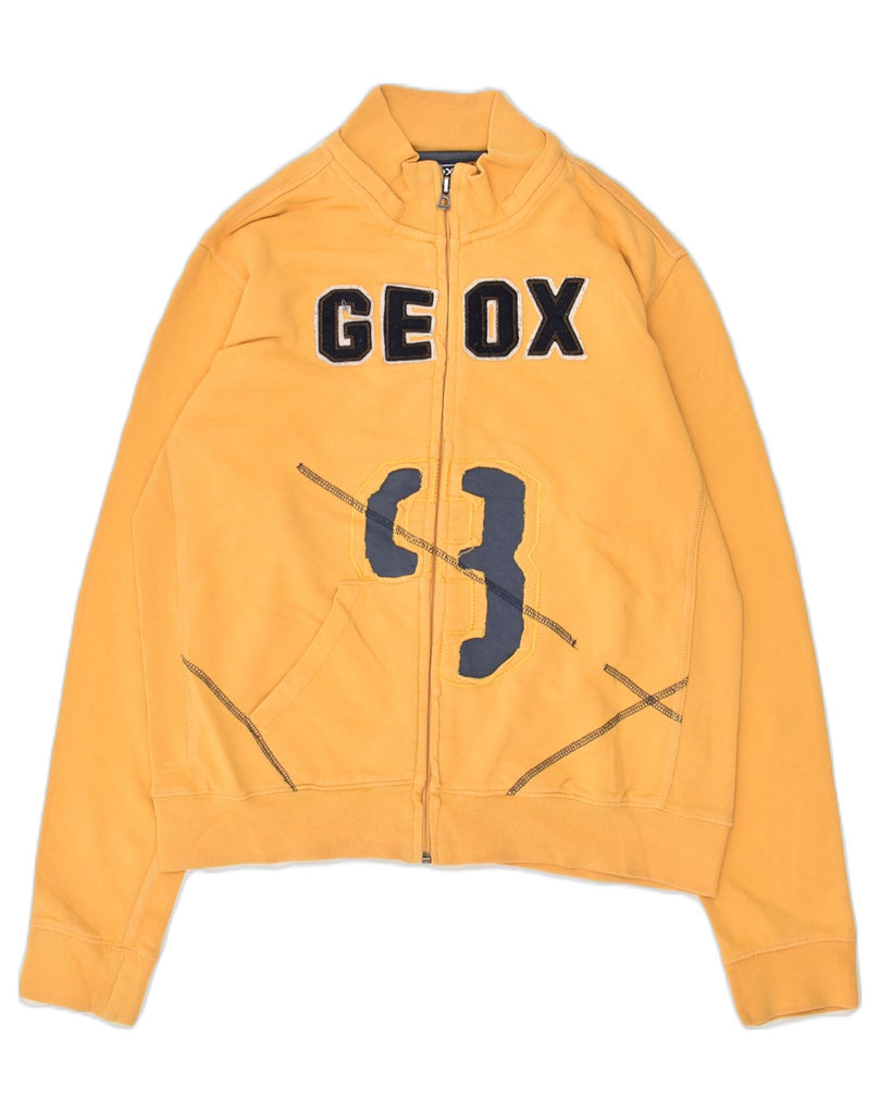 GEOX Boys Graphic Tracksuit Top Jacket 11-12 Years Yellow Cotton | Vintage Geox | Thrift | Second-Hand Geox | Used Clothing | Messina Hembry 