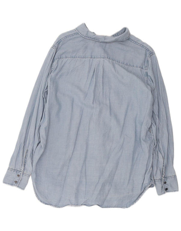 Boden Womens Shirt UK 16 Large Blue Lyocell