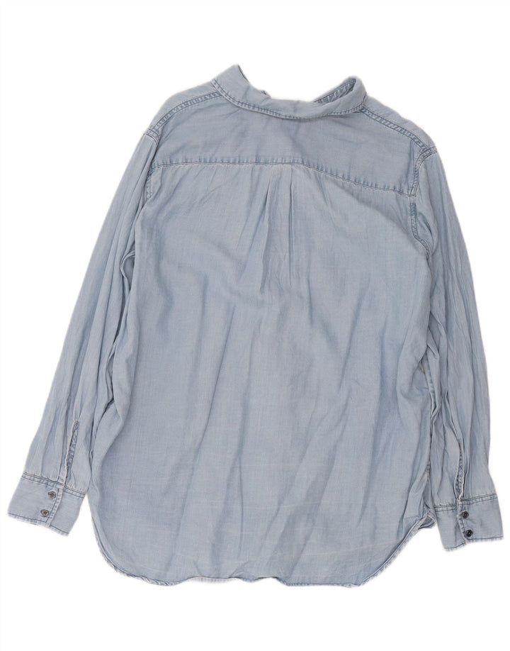 Boden Womens Shirt UK 16 Large Blue Lyocell