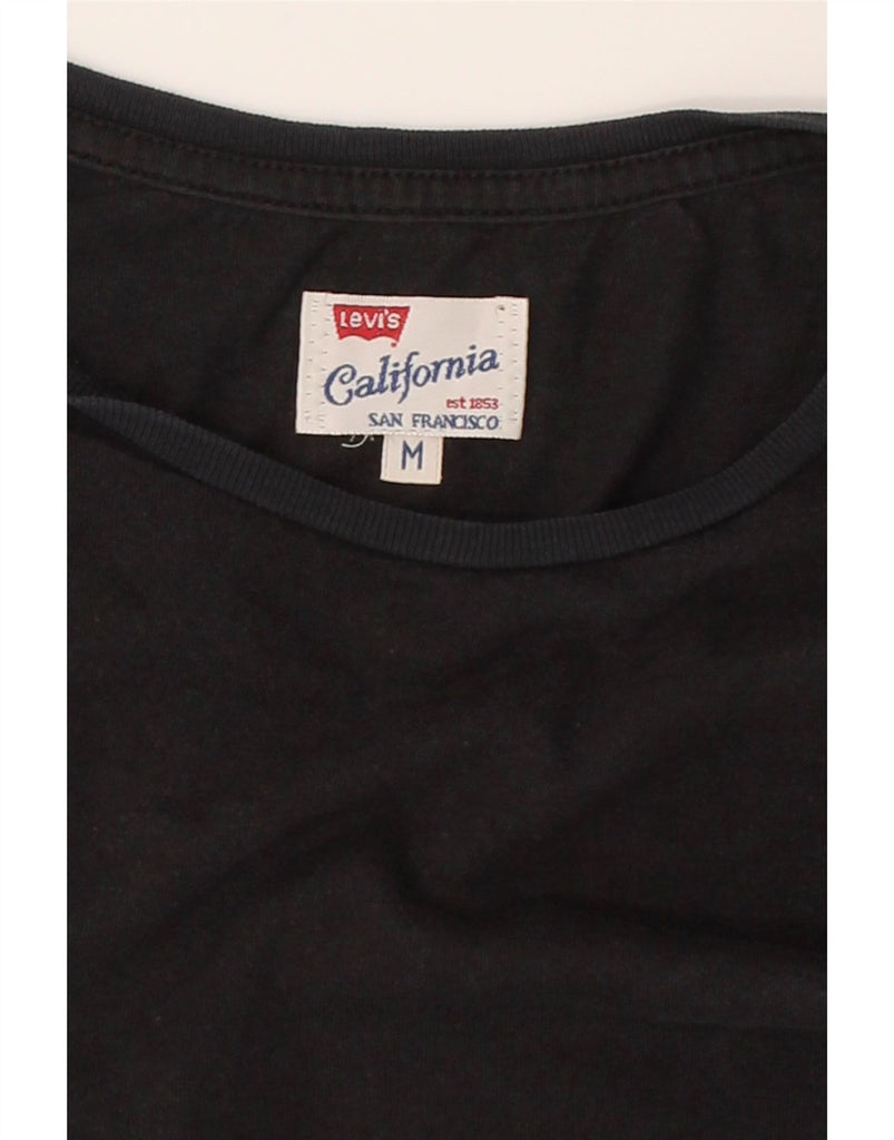 LEVI'S Womens T-Shirt Top UK 14 Medium Black Cotton Vintage Levi's and Second-Hand Levi's from Messina Hembry 