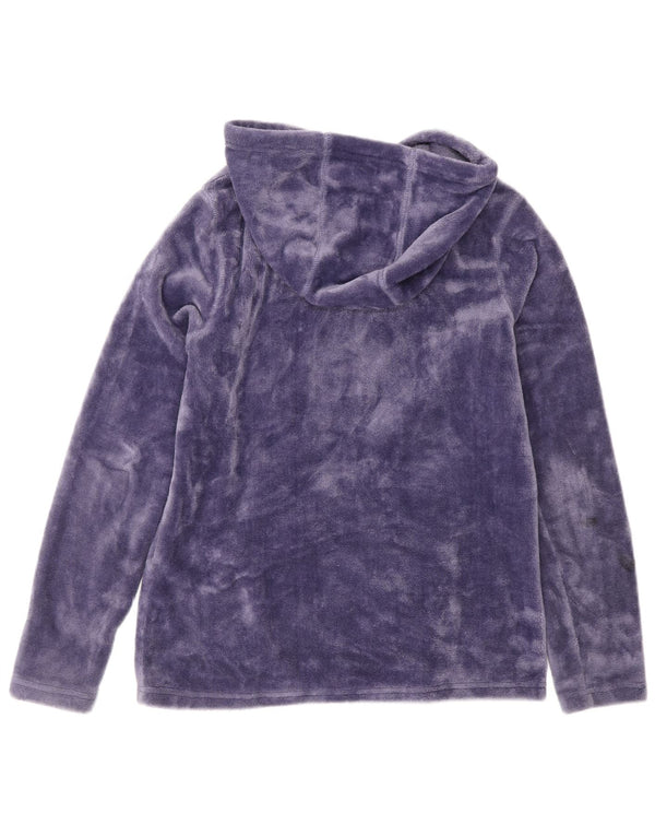 Mountain Warehouse Womens Hooded Fleece Jacket UK 8 Small Purple Polyester