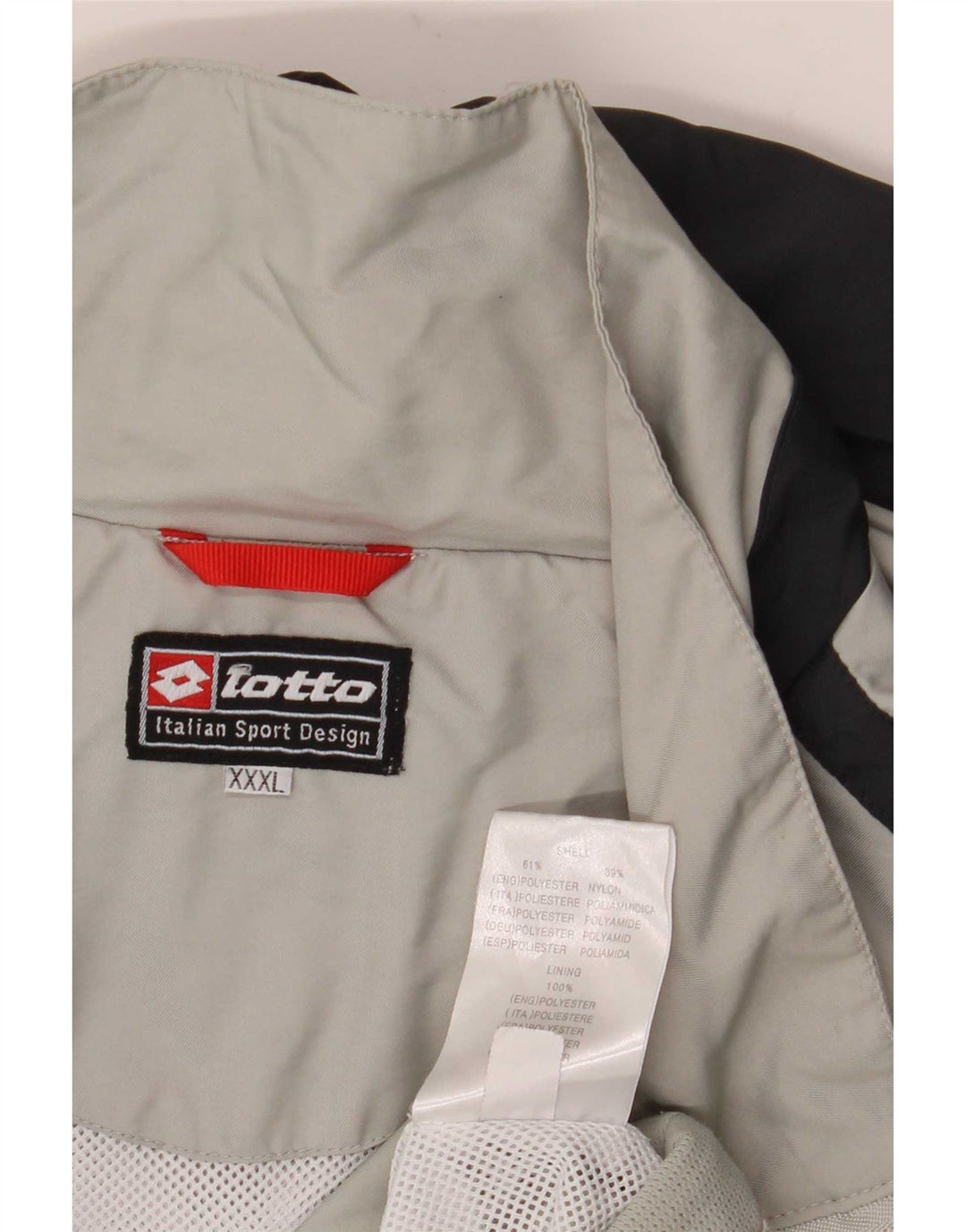 Lotto Mens Tracksuit Top Jacket 3XL Grey Colourblock Polyester