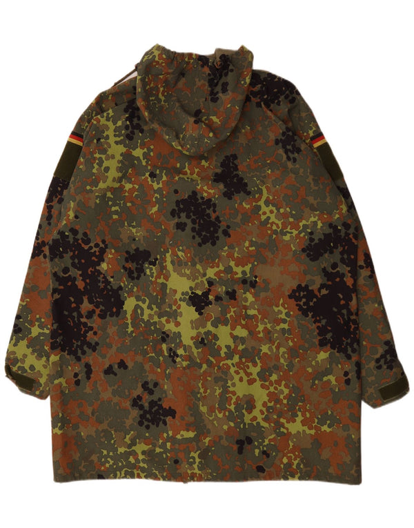 Vintage Mens Hooded Parka Jacket UK 44 2XL Khaki Camouflage