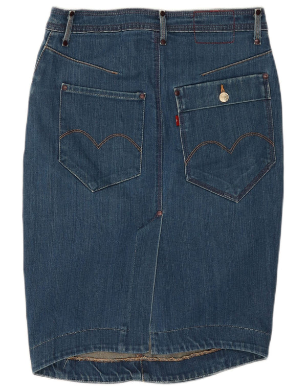 Levi's Womens Denim Skirt W28 Medium Blue Cotton