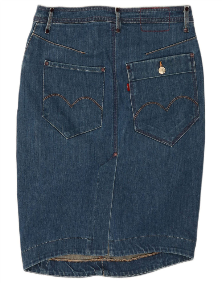 Levi's Womens Denim Skirt W28 Medium Blue Cotton