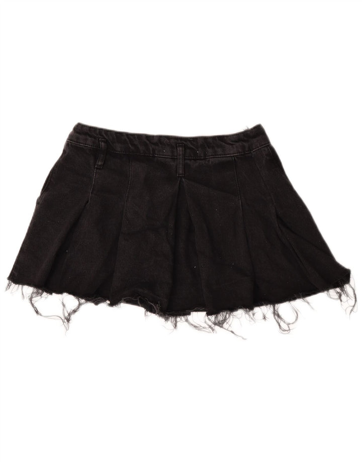 Zara Womens Mini Denim Skirt Medium W28 Black Cotton