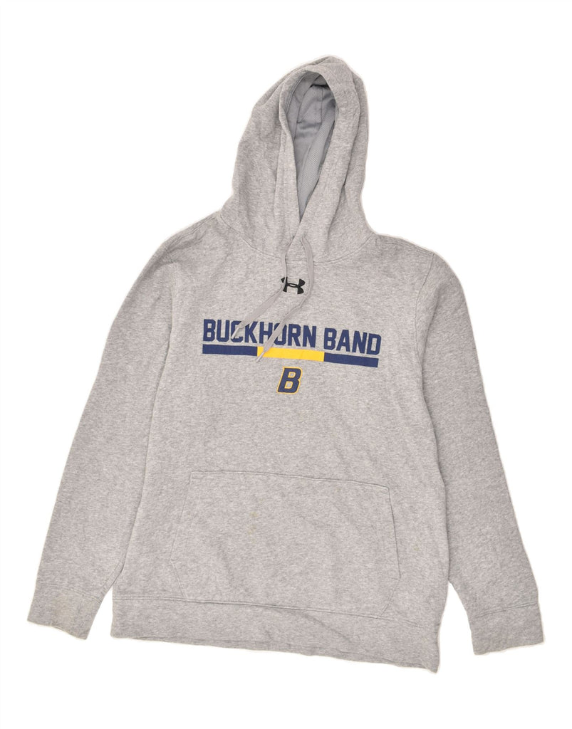 UNDER ARMOUR Mens Graphic Hoodie Jumper Medium Grey Cotton | Vintage Under Armour | Thrift | Second-Hand Under Armour | Used Clothing | Messina Hembry 