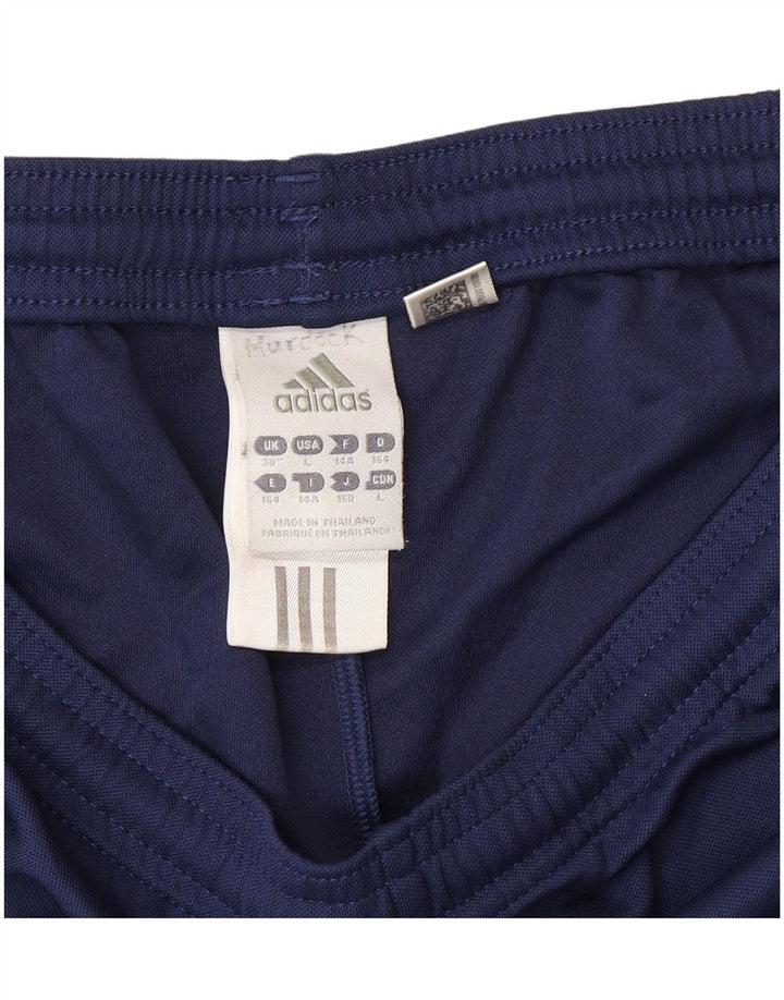 ADIDAS Boys Climalite Sport Shorts 13-14 Years  Navy Blue Polyester