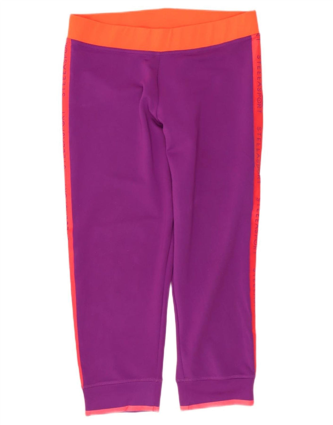 ADIDAS Womens Climalite Graphic Leggings UK 12 Medium  Purple Colourblock