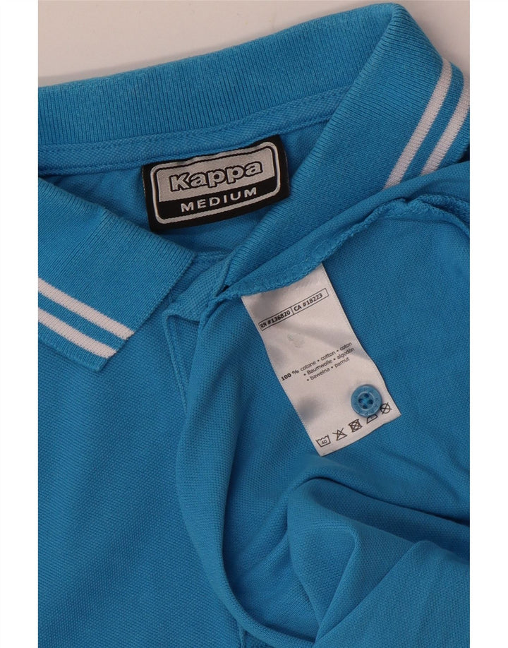 Kappa Mens Polo Shirt Medium Blue Cotton