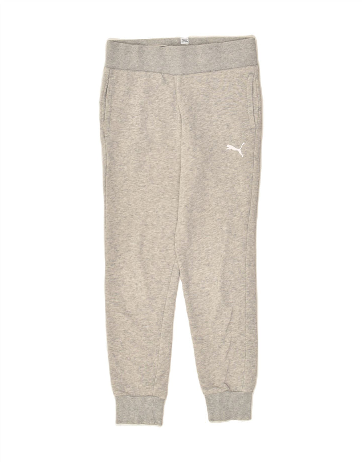 PUMA Boys Tracksuit Trousers Joggers 9-10 Years Grey Cotton | Vintage Puma | Thrift | Second-Hand Puma | Used Clothing | Messina Hembry 