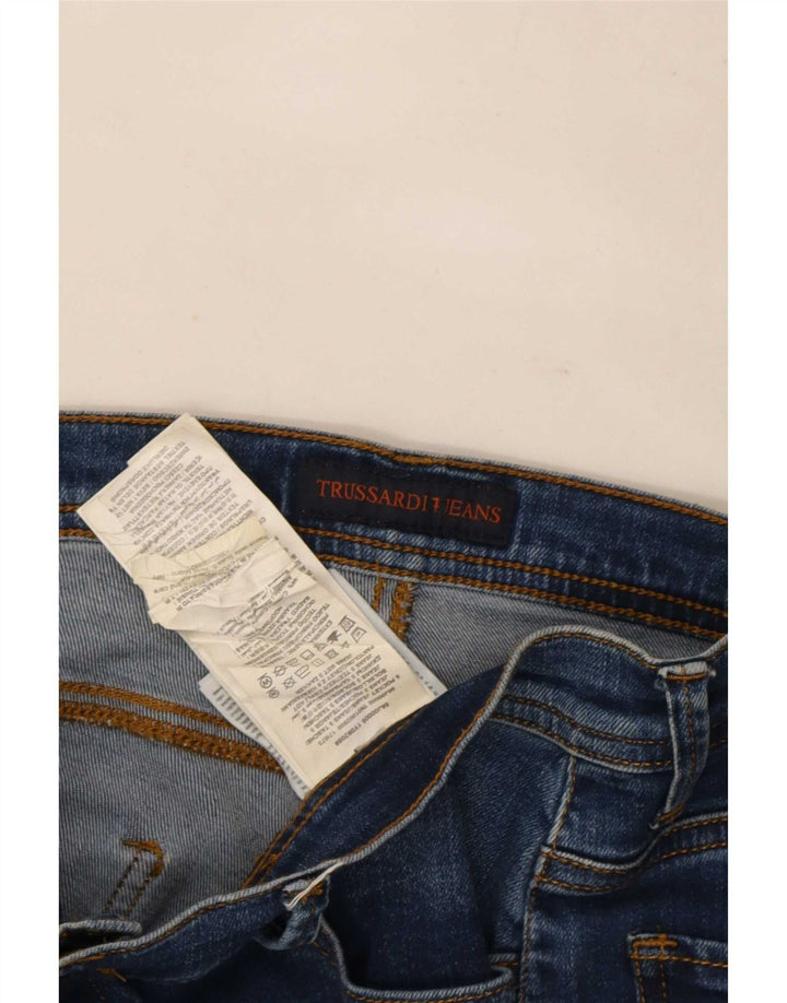 Trussardi Womens Slim Jeans W30 L30 Blue Cotton