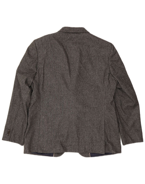 Marks & Spencer Mens 2 Button Blazer Jacket UK 44 2XL Grey Wool