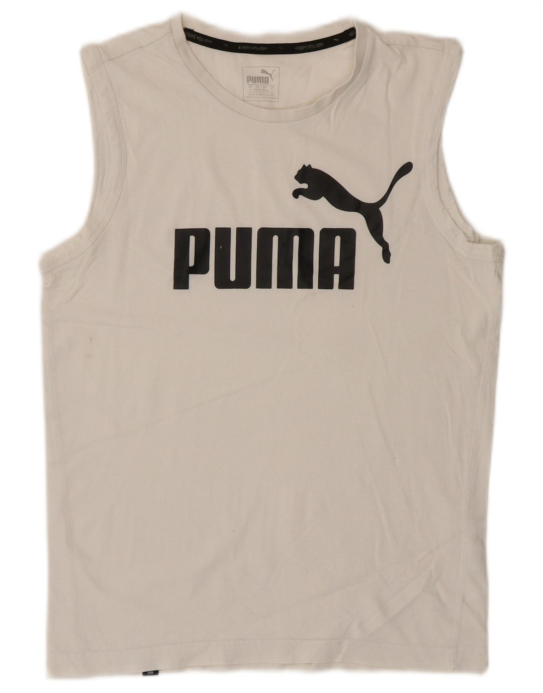 Puma Mens Graphic Vest Top Small White