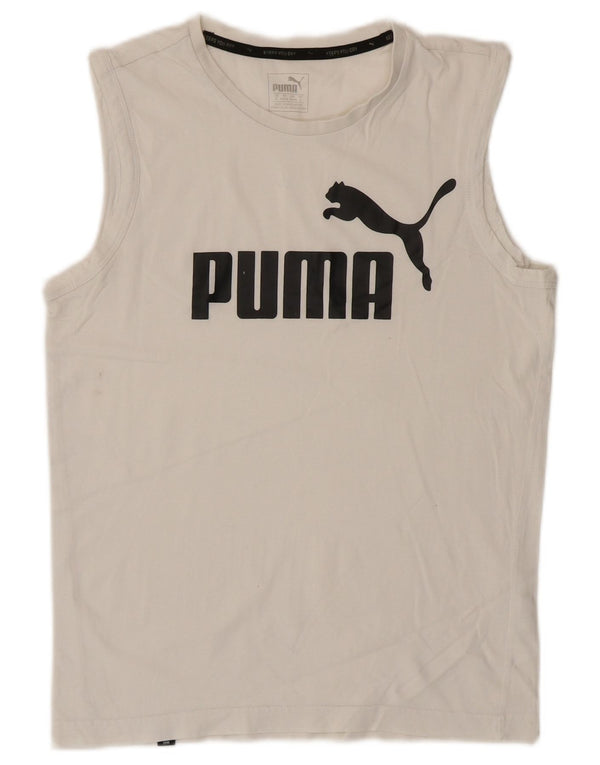 Puma Mens Graphic Vest Top Small White