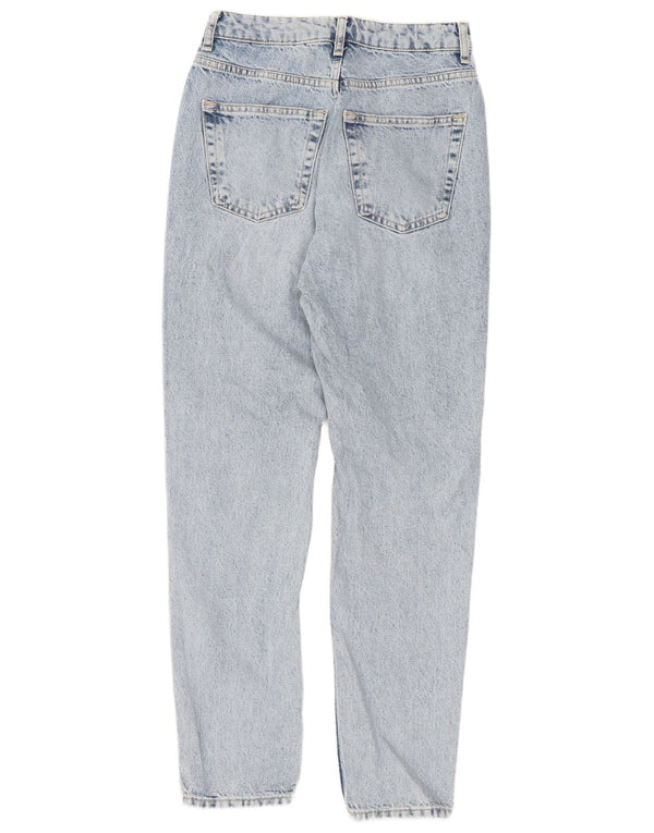 Topshop Womens Mom High Rise Tapered Jeans W26 L30 Blue Polyester