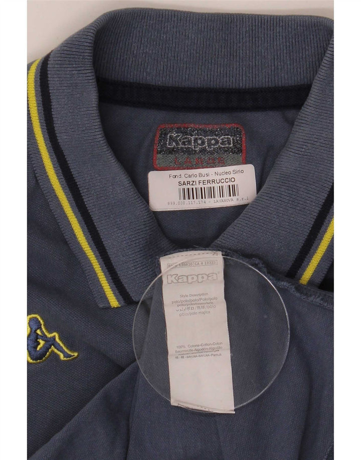 Kappa Mens Polo Shirt Large Blue Cotton