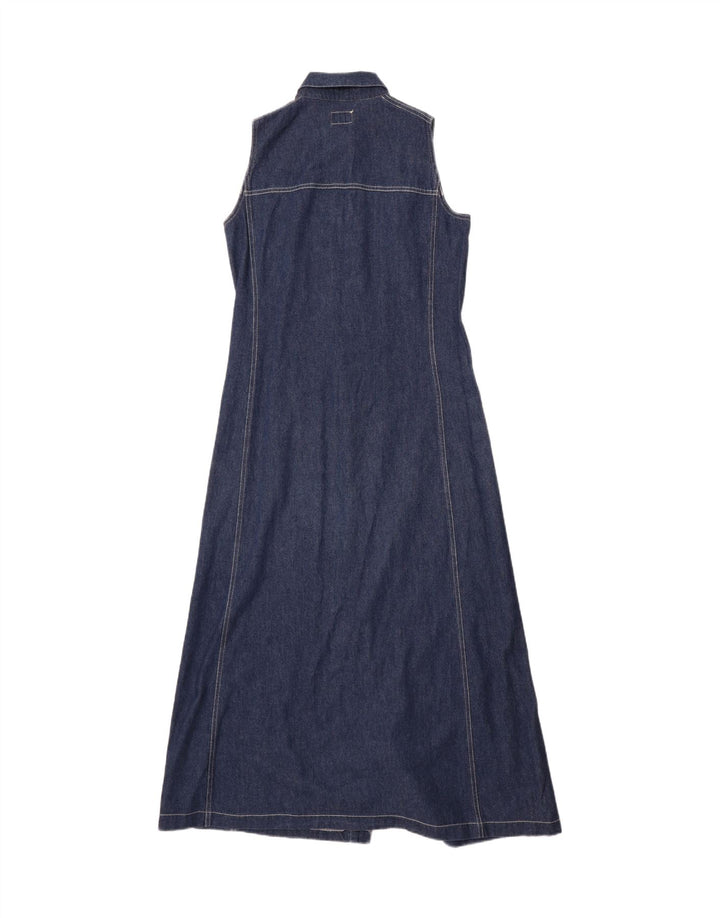 Rifle Womens Sleeveless Denim Dress UK 12 Medium Navy Blue
