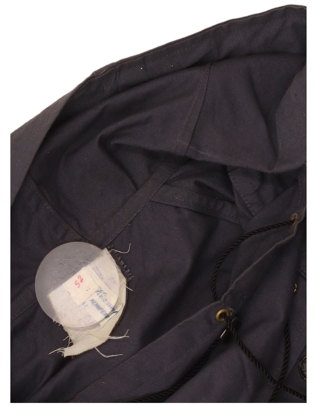 Vintage Womens Hooded Anorak Jacket IT 52 XL Navy Blue