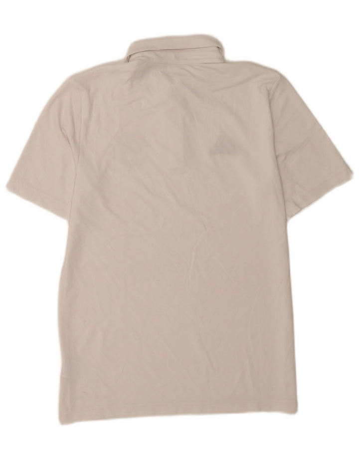 Adidas Mens Aeroready Polo Shirt Small White Polyester